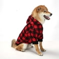 thumbnail image 3 of Offer Countdown! Stylish Red & Black Plaid Hoodie For Small To Medium Soft Breathable Fabric Sweatshirt With Hood Comfortable Puppy For Daily Wear Pet Clothes Birthday Gift For Pet Dog Cat 16.1", 3 of 3