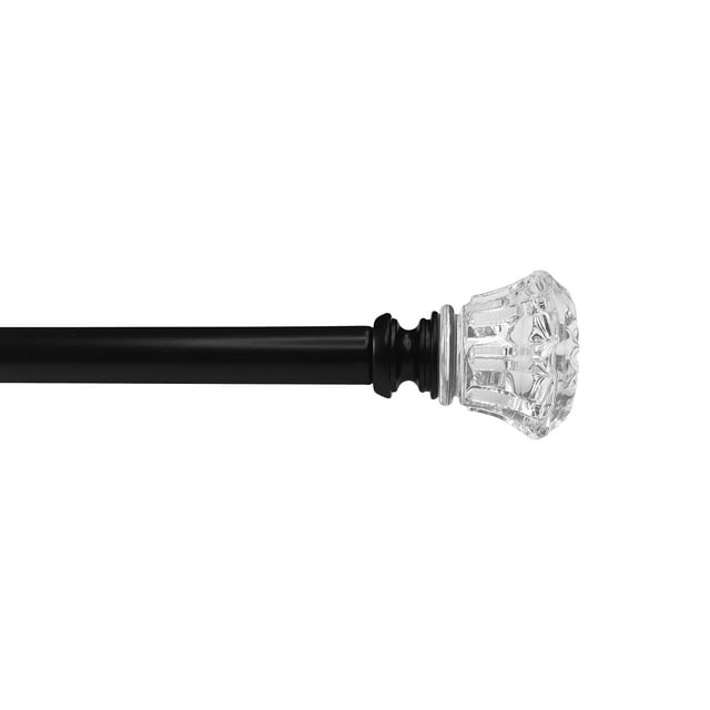 Versailles - Scencillo Tulip Curtain Rod Set, Adjustable Length from 36" to 72", Black