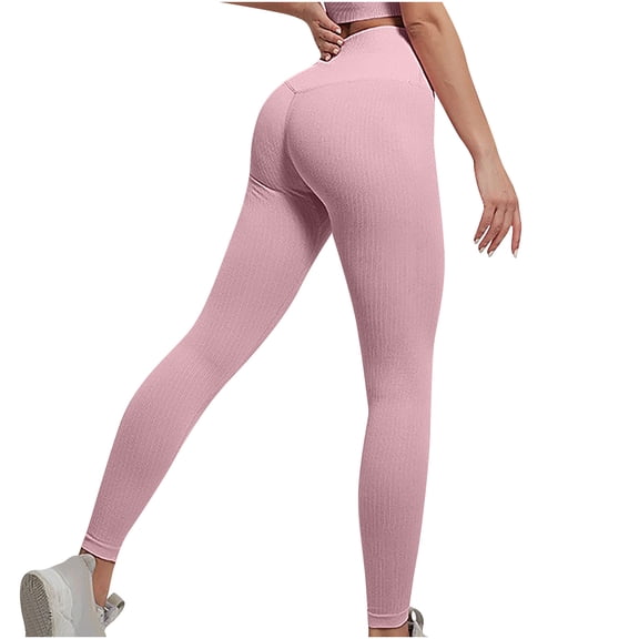 Besolor Womens Scrunch Yoga Leggings Seamless High Waisted Butt Lifting Workout Fitness Gym Compression Pants