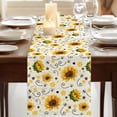 thumbnail image 3 of Table Runners 60 Inches Long Dress Scarves, Vintage Sunflower Farmhouse Kitchen/Dining Table Runner, Small Coffee Tablerunners, Summer Botanical Farmhouse Floral 13x60 Inch, 3 of 9