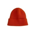 thumbnail image 4 of ZACPNCV Girls Bow Beanie Hat Winter Warm Knit Hats Cute Embroidery Bowknot Caps Streetwear Orange Free Size, 4 of 7