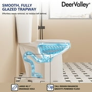 DV-2F0145 21 ADA High 2-piece Toilet , Comfortable Seat Height Dual-Flush Elongated Two-Piece Floor Mounted Toilet (Seat Included)