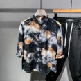 thumbnail image 3 of Camisas para hombre Camisa de hombre de media manga con estampado floral colorido Moda 2024 Venta Tops de estilo coreano social Nuevo en I Xxl, 3 of 5