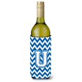 thumbnail image 1 of Botella Bebida Aislante Hugger Caroline's Treasures Letra U Chevron Azul y Blanco CJ1045-ULITERK, 1 of 1