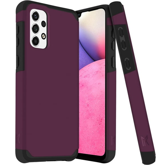 Phone Case for Samsung Galaxy A33 5G Slim Corner Protection Shock Absorption Hybrid Dual Layer Hard TPU Rubber Armor Defender Cover for Galaxy A33 5G - Purple