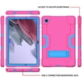 thumbnail image 2 of SaniMore Hybird Case for Samsung Galaxy Tab A8 Case 10.5" 2022 SM-X200/X205, Rugged Heavy Duty Protective Case Hidden Kickstand Dual Angle Stand Shockproof Anti-drop Case, Rose+Blue, 2 of 7