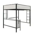 thumbnail image 3 of Novogratz Axel Metal Loft Bed with Desk and Shelves, Full, 3 of 17