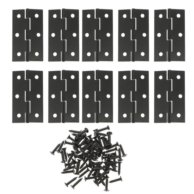10pcs Wooden Box Hinges 6 Holes Furniture Hinges Iron Cupboard Hinges Gift Box Hinges