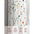 thumbnail image 5 of Colorful Botanical Sheer Curtains 54 Inch Length 2 Panels Set, Rainbow Color Leaves Spring Summer Voile Window Treatment Rod Pocket Short Kitchen Curtains Drapes for Bedroom 52"x54"x2, 5 of 7