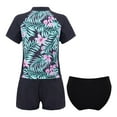 thumbnail image 2 of Alvivi Girls Rash Guard Swimsuit 3-Piece Bathing Suit Swimwear Shirt Shorts Bikini Bottoms Set Black 12, 2 of 5