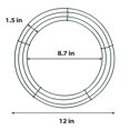 thumbnail image 5 of Anillo con forma de corona, UltraOutlet, 30 cm, con forma de metal, paquete de 8 con alambre, 5 of 5
