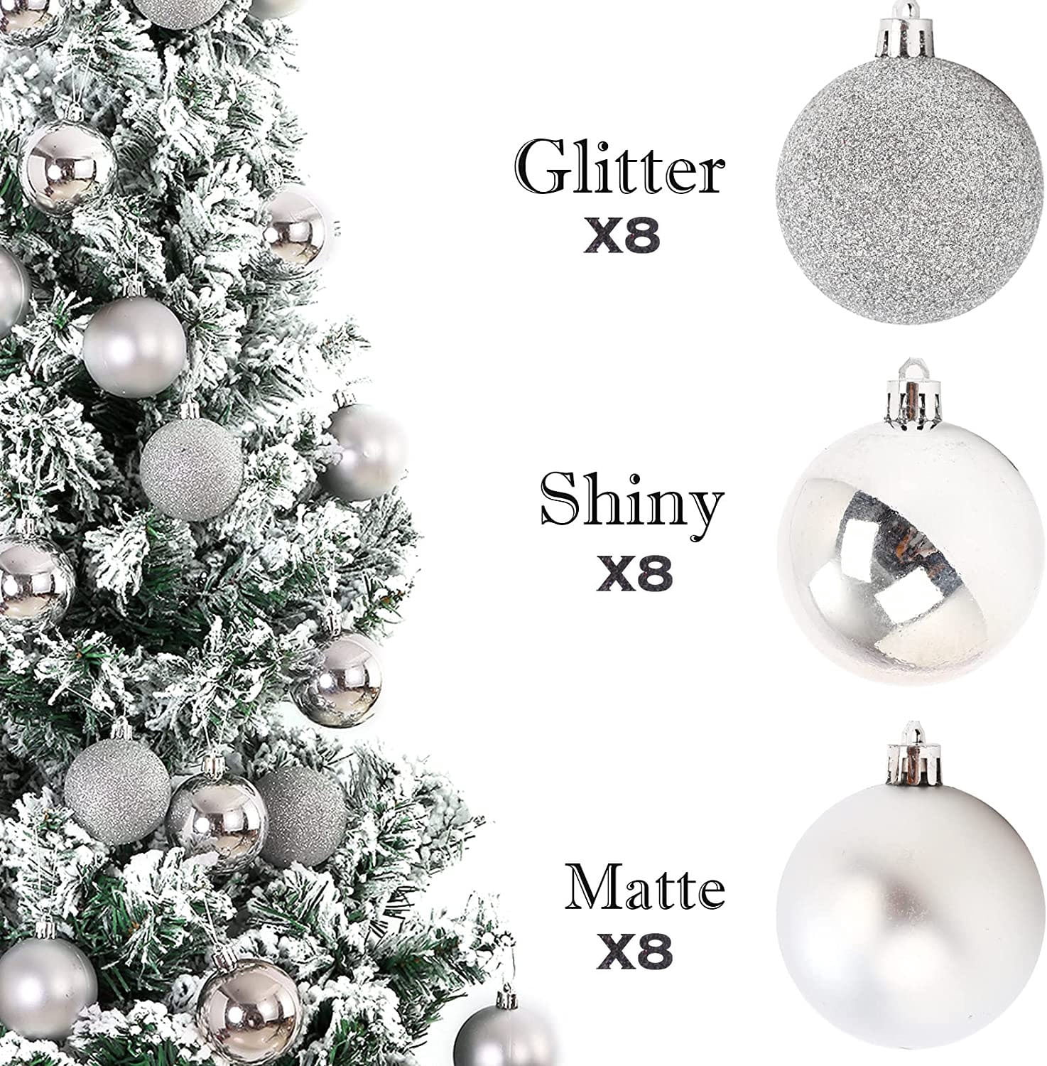 haozzaw 1.2 Inch Mini Christmas Xmas Tree Ball Bauble Hanging Home Party Ornament Decor Gifts for Family on Clearance