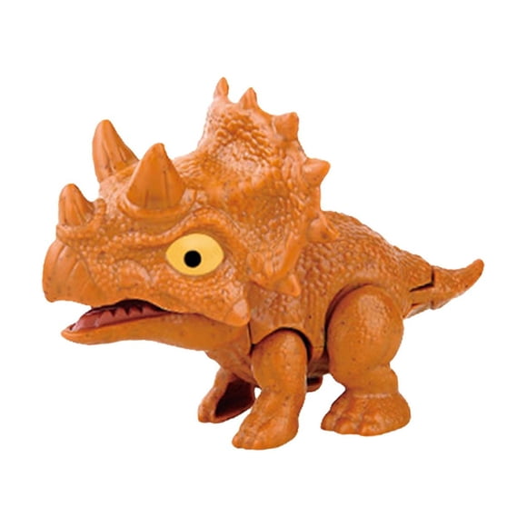 Muerde el Dinosaurio Juguete Figura de acción Novedad Teatro creativo Marioneta Muñeca Animal Marioneta de mano para niños Juguetes de baño Niños Triceratops marrones
