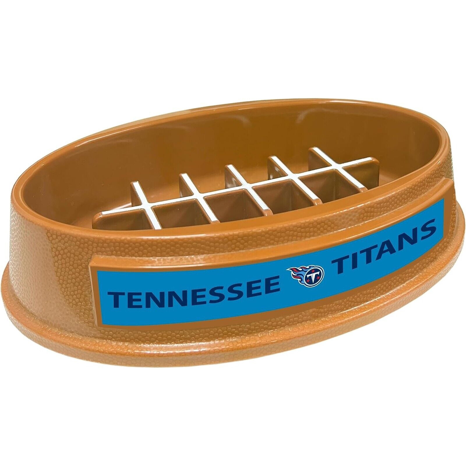 Pets First NFL Tennessee Titans Super-Bowl Slow Feeder Bowl for Dogs and Cats, Football Design for Healthy Digestion, Non-Slip, for Large & Small Pet