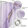 thumbnail image 5 of Lavender Modern Shower Curtain, Lavender Purple Mix Gold Ombre Marble Texture Luxury Bathroom Curtain Waterproof Fabric Machine Washable with Hooks, 36" Wx72 L, 5 of 6