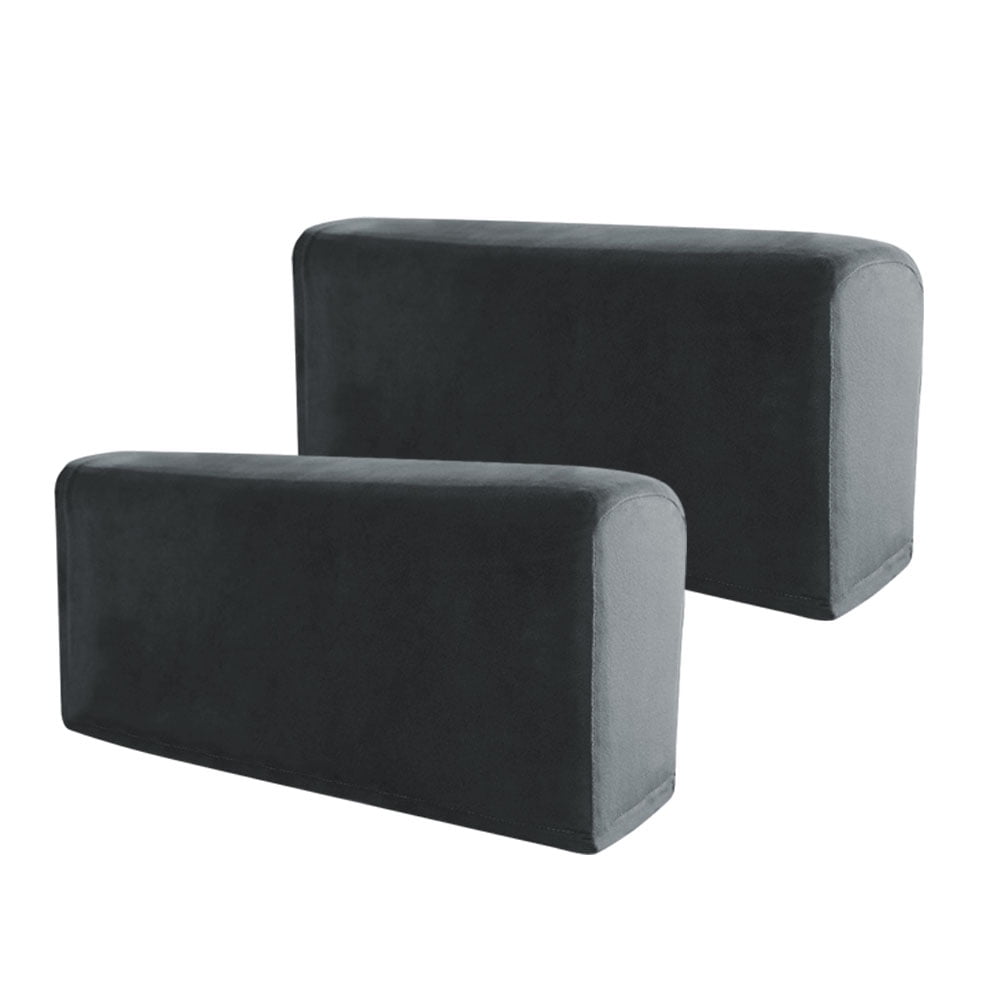 Madison Mason Stretch Armrest Covers for Sofas Recliners Furniture Protectors Charcoal Set of 2 Walmart