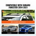 thumbnail image 2 of Roof Rack Cross Bars, Fit for 2014-2022 Subaru Forester with Raised Side Rails, 200 lbs Load Capacity, Aluminum Crossbars with Locks, for Rooftop Cargo Carrier Bag Luggage Kayak Bike, 2 of 18