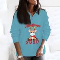 thumbnail image 2 of asdoklhq Womens Plus Size Tops Clearance,Women's Casual Long Sleeve Christmas Holiday Print Sweater Top Blouse, 2 of 6