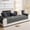 Black, variant on Black Flock Sofa Cover Washable Non-Slip Plush 47.24x27.55in - Thick & Soft Couch Protector for Pets, Furniture Saver, Easy Care Modern Decor