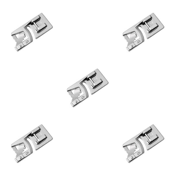 Toystoory Dobladillo enrollado, dobladillo de pie estrecho doméstico, suministros de costura profesional de acero inoxidable, trabajos de 6 mm 5piezas