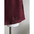 thumbnail image 4 of Burgundy Sheer Embroidered A-Line Mini Skirt For Women, 4 of 5
