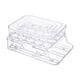 thumbnail image 2 of Organizador de almacenamiento de huevos rodantes, contenedor apilable de gran capacidad para refrigerador. Blanco, 2 of 9