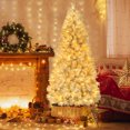 thumbnail image 3 of Patiojoy 6 FT Artificial Christmas Tree Pre-lit Xmas Tree with  Branch Tips LED Lights Silver Tinsel Leaves, 3 of 9