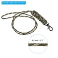 thumbnail image 2 of Uxcell Paracord Lanyard Braided Lanyard Necklace Keychain Badge Lanyard with Alloy Clip Green Camo, 2 of 5
