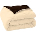thumbnail image 7 of D.N.G. BEDDINGS 3 Piece Luxury Reversible Diamond Pattern Comforter Set Premium Super Soft, All Season 800 TC, 100% Egyptian Cotton Twin/Twin XL Size Ivory-Chololate Color, 7 of 7