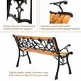 Costway Patio Park Garden Bench Porch Chair Outdoor Deck Cast Iron