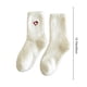 thumbnail image 3 of Adornos para San Valentín, calcetines blancos acolchados, calcetines gruesos de lana para otoño e invierno, calcetines cálidos y acogedores de nailon y licra., 3 of 6