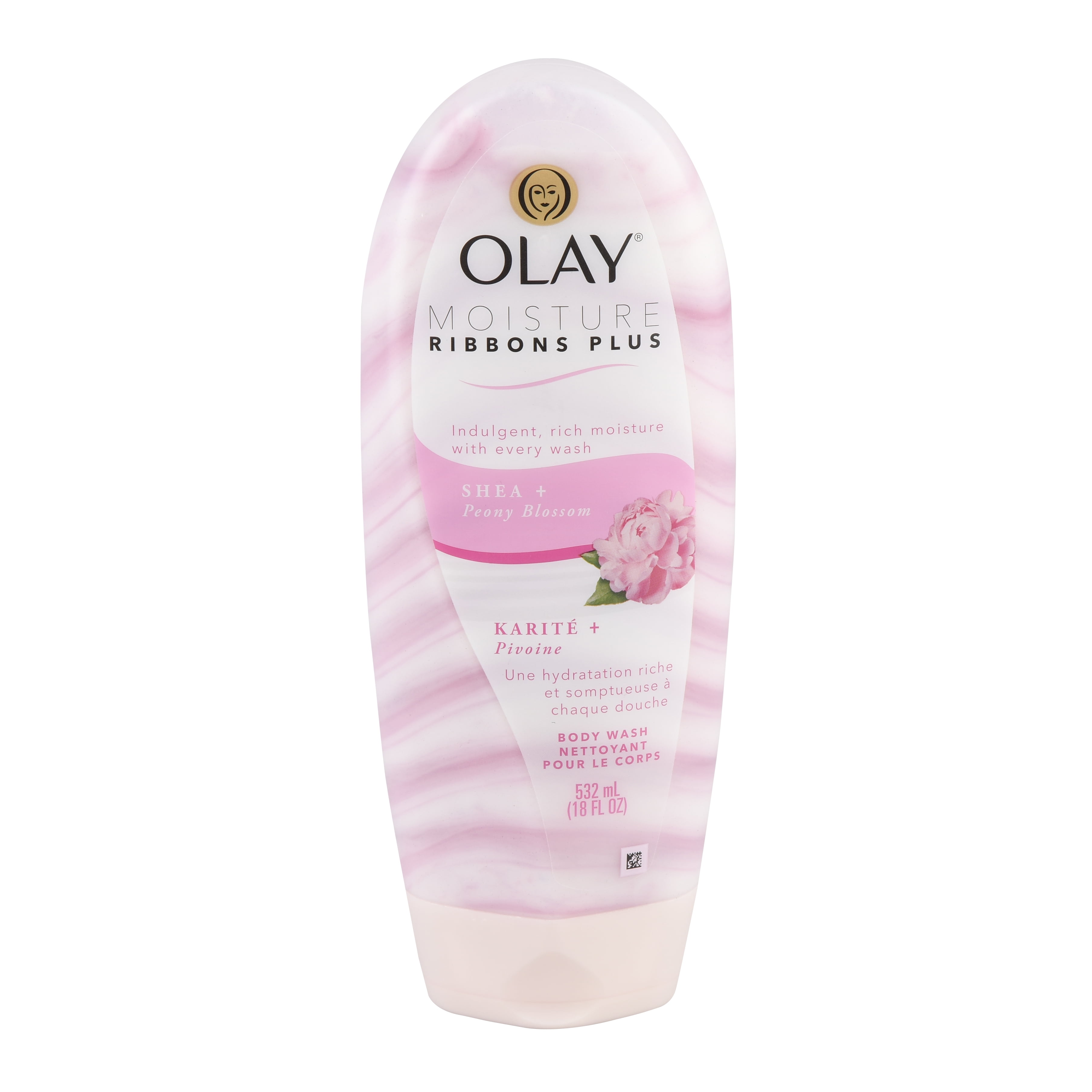 Olay Moisture Ribbons Plus Shea and Peony Blossom Body Wash, 18 oz