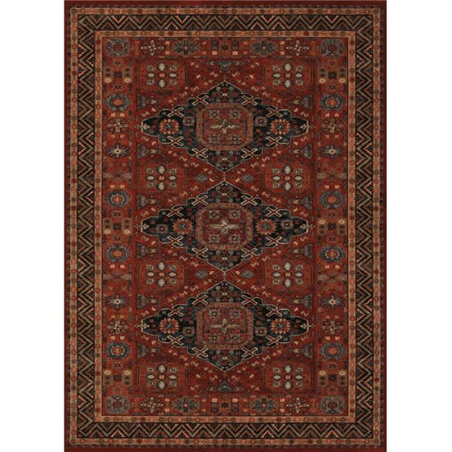 Couristan 43080300066100T 6 ft. 6 in. x 9 ft. 10 in. Old World Classics Kashkai Rectangle Area Rug - Burgundy