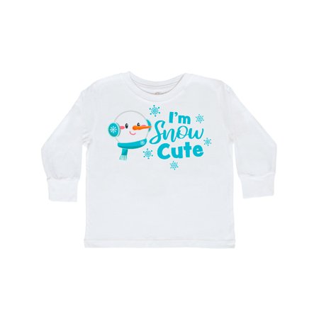 

Inktastic Im Snow Cute with Snowman and Snowflakes Christmas Gift Gift Toddler Boy or Toddler Girl Long Sleeve T-Shirt