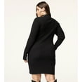 thumbnail image 2 of INTEMPO Plus Size Mockneck Cutout Sweater Dress Black 3X, 2 of 3