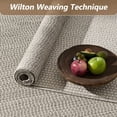 thumbnail image 3 of SIXHOME 9'x12' Outdoor Patio Rug, Modern Indoor Outdoor Area Rug with Textured Linear Pattern for Deck, Porch, Backyard, RV, Garden, Gray, 3 of 8