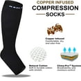thumbnail image 3 of Newzill Medical Post Surgery Open-Toe Copper-Infused Compression Socks for Calf, Breathable, 15% Copper Imported, 3 of 8