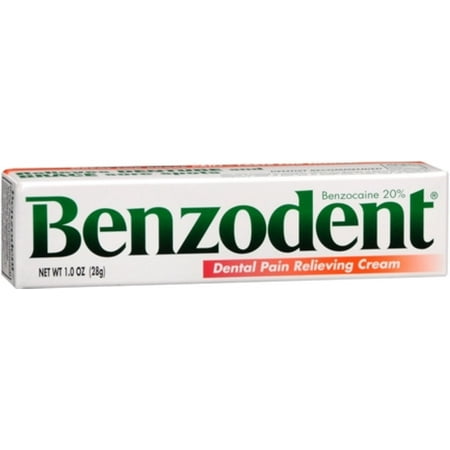 Benzodent Dental Pain Relieving Cream 1 oz (Pack of