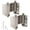 Silver, variant on WellMade 3 in. Double Action Spring Hinge, Matte Black Finish Iron, Self-Closing for Swinging Saloon, Pub & Cafe Doors, 2 pack