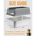 thumbnail image 5 of Stainless   Litter Box,  Kitty Litter Box with Scoop, Anti-Leakage  Entry, Non-Sticky, Easy to Clean, Grey, S (1 ), 5 of 6