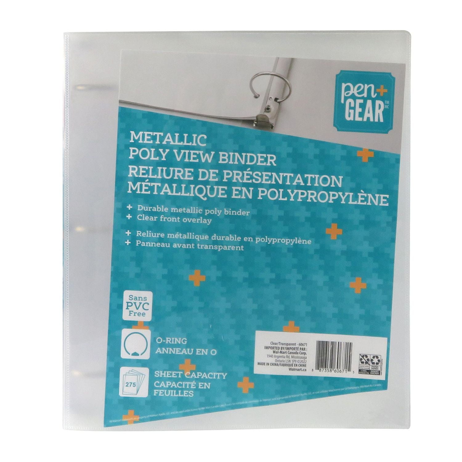 Pen + Gear Metallic Poly View Binder