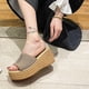 thumbnail image 5 of Sandalias de moda para mujer, zapatillas casuales de suela gruesa para personas de verano perezosas Wmkox8yii hj789, 5 of 8