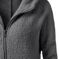 thumbnail image 5 of Plush Hooded Tops For Women Winter Fleece Zip Up Jacket Coat Warm Solid Plus Size Long Sleeve Outwear With Pockets, 5 of 7