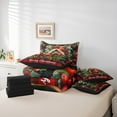 thumbnail image 6 of Manfei Chic Cardinal Bird Twin Bedding Sets 7 Pieces, Merry Christmas Bedding Comforter Set, Xmas Red Checkered Sheet Sets, Microfiber Bedroom Decor, 6 of 8