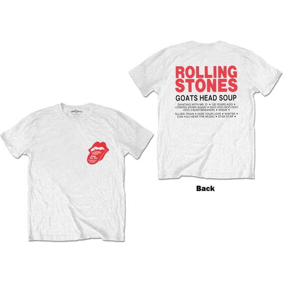 Men's Rolling Stones Goat Head Soup Tracklist T-shirt Small White