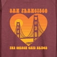 thumbnail image 3 of Instant Message - San Fran Golden Gate Heart - Women's Lightweight French Terry Long Sleeve Shirt, 3 of 6
