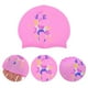 thumbnail image 3 of Gorro de Natación Impermeable con Patrón de Ciervo Sika Único 1 Pc Rosa Azul, 3 of 6