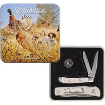 Remington Tin Collector 2-Knife Gift Set Folding Knife, Pheasant Tin Collector G