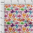 thumbnail image 2 of oneOone Polyester Spandex Orange Fabric Kids Fish Dress Material Fabric Print Fabric By The Yard 56 Inch Wide, 2 of 4