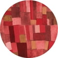thumbnail image 1 of Ahgly Company Machine Washable Indoor Round Transitional Red Area Rugs, 4' Round, 1 of 7